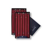 Colonial Candle Traditional Cranberry 10 Inch Classic Taper Candles Box of 12