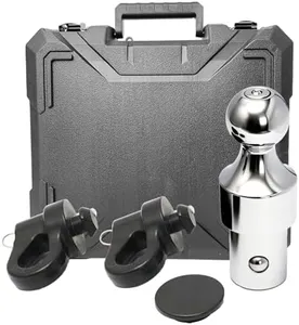 SIRUNTE 60638 Puck System 2-5/16" Gooseneck Hitch Kit for 2013-2024 Dodge RAM 2500 3500 Gooseneck Ball & Safety Chain Anchor Kit with 2 Safety Chain Anchors for Truck Bed