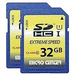 INLAND 32GB Class 10 SDHC Flash Memory Card SD Card by Micro Center (2 Pack)