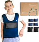 Harkla Weighted Vest for Kids - Neoprene Compression Vest - Ages 10 and Above - Adjustable Kids Weighted Vest with 2lb Weight - Breathable and Washable Compression Vest - Large