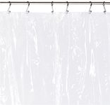 Carnation Home Fashions 72 by 84-Inch Waterproof Vinyl Shower Curtain Liner, X-Large, Super Clear