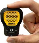 DEWALT Wearable Bluetooth Portable Speaker — Magnetic Clip-On Wireless Bluetooth Speaker — Jobsite Pro Water-Resistant Portable Speaker — Built-in Mic for Hands-Free Music and Calls