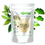 AprikaLife - Focus and Concentration Herbal Tea 100% Natural Herbal Tea Created by Herbalists - Yerba-Mate, Lemon Balm, Ginko Biloba, Thyme, Rosemary. Improves Attention, Energy, Mood – 60 Bags