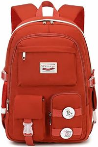 Makukke Mochilas de escuela secundaria para adolescentes y niñas, mochila casual de anime kawaii para niños, Nuevo Rojo, L, Mochilas daypack