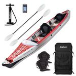 Spatium 2-Person Inflatable Kayak-Leisure Kayak Aluminium Paddle, Hand Pump, Seat, Travel Backpack,485cm