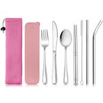 Portable Fork Knife Spoon Straw Set