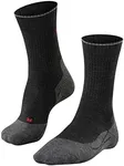 FALKE Men's TK2 Explore Wool Silk Hiking Socks, Mid Calf, Medium Padding, Athletic, Breathable Quick Dry, Wool Silk, Grey (Anthracite Melange 3080), 10.5-11.5, 1 Pair