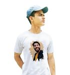 Customized Photo Printed Tshirt Nirmal Matty T-Shirt Gift for Couple, Friend and Family Casual White Half Sleeve for Men and Women (107)