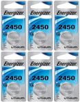 Energizer CR2450 Lithium Battery, 3v ECR2450, Qty 6