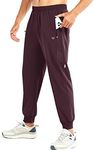 NORTHYARD Men's Athletic Running Pants Lightweight Workout Joggers Quick Dry Gym Sweatpants Active Sports Track Training DARKWINE XL