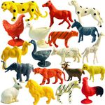 Mallexo PVC Forest Animal Figure Toy Set 20Pc MID Size Combo Unique Farm & Jungle Animal Figure Play Set Birthday Gifts Learning Educational Animal Toyset for Kids 3+ Made in India Unbreakable