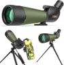 Gosky Flagship DiamondEdge 20-60x80 Spotting Scope with Tripod, Carrying Bag and Quick Phone Holder - BAK4 High Definition Waterproof Spotter Scope for Bird Watching Wildlife observing,Green
