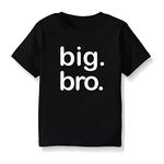 Toddler Baby Boy Big Brother T Shirts Tops Big BRO Printed Older Brother Tees Clothes Outfit (2-Big BRO-Black, 2-3 Years)