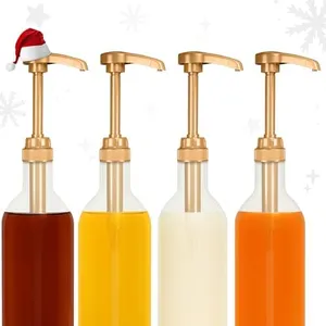 6pcs Coffee Syrup Pump - 750ml Skinny Syrup Pumps for Coffee Bar Coffee Creamer Pump for Syrup Bottle Coffee Syrup Pumps - Snow Cone Syrups Pumps for Coffee Syrup Bottle Torani Syrup Pump Dispenser