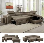 THSUPER 104'' Microfiber L Shaped S