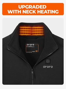 ORORO Women’s Heated Fleece Jacket – Black, Medium