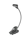 K&M 12274 Music Stand Light 4 LED T-Model FlexLight Black Plastic Gooseneck Magnet Warm White Light 2 Levels