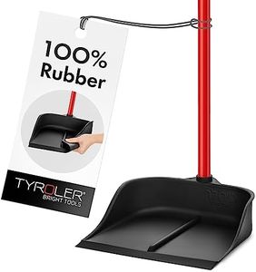 Tyroler Bright Tools Magic Dustpan with Handle - Solid 100% Natural Rubber Construction- 105 cm, 3 Parts Long Handle Dust Pan- Stand Up Design- Accommodates Any Broom/Hand Brush