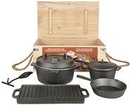 Esschert Design FF240 7-Piece Dutch Oven Set 28.9 x 28 x 15.8 cm Black