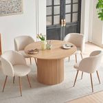 Homedot 5 Piece Modern Round Dining
