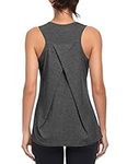 Workout Tank Tops for Women Gym Athletic Sleeveless Running Tops Yoga Shirts Racerback Sport Vest (Grey, X-Large)