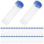 50pcs Laboratory Tubes 50ml Plastic Test Tubes with Screw Caps Polypropylene Container Lab Supplies