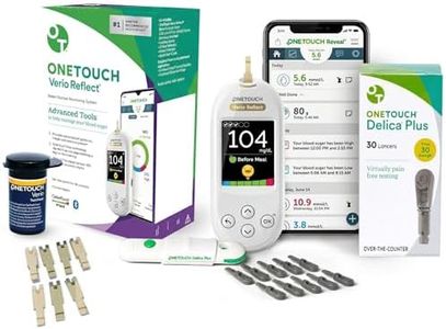 OneTouch Verio Test Kit with Meter, Lancets, Lancing Device and Test Strips | Complete Blood Sugar Kit, Verio Reflect Blood Glucose Meter, Lancing Device, 30 Lancets & 30 Test Strips