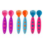 Modware - Toddler Cutlery - Set of 3 - Pink/Blue, Blue/Orange, Purple/Coral