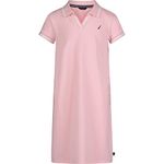 Nautica Girl's Vestido Polo Piqué Punto de Manga Corta Dress, Almond Blossom, 8-10