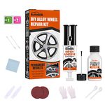 GIMOCOOL Alloy Wheel Scuff Repair Kit - Quick Fix Silver Wheel Paint Alloy Wheel Scratch Repair Kit - Alloy Wheel Repair Kit - Rim Protectors Scratches Remover Kit, 1set