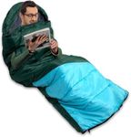 Tuphen 0 Dgree Sleeping Bag for Adults Kids - Wearable Extra Large Rommy Sleeping Bags for 4 Seasons, Lightweight & Waterproof- Camping, Backpacking, Hiking, Travel, Indoors, Outdoors (Green)