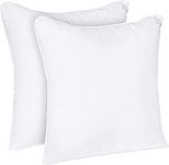 Oliver Bedding Hypoallergenic Premium cushion inserts 2 pack - Hollowfibre Stuffed Square Cushion Pillows for Sofa and Bed – Comfortable Anti Allergenic Pad Stuffer Insert Square Pillow (18" x 18")