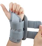 Carpal Tunnel Wrist Brace, Adjustable Wrist Support Brace, Night Wrist Sleep Supports Splints Arm Stabilizer (Left Hand, L/XL, Grey)