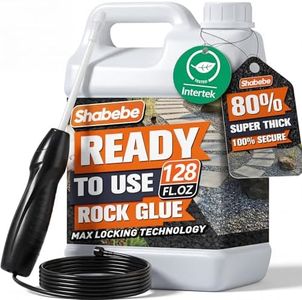 Shabebe Rock Glue with Battery Powered Sprayer, 1 Gallon Ready-to-Use Mulch Glue for Landscaping, 100% Water-Permeable, Pet-Safe Non-Toxic Landscape Glue Spray for Rocks Binder, Pea Gravel Stabilizer