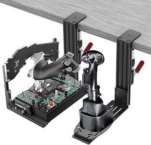 JUYEER Hotas Desk Mount Compatible for Thrustmaster Warthog 10C & throttle/T.16000M FCS/TCA Officer Pack Airbus/VKB Gunfighter MK.lll/Logitech X52/X52 Pro/X56/X56 Rhino/and other HOTAS series flight simulation controller