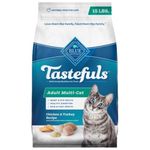 Blue Buffalo Tastefuls Natural Adult Multi-Cat Dry Food, Chicken and Turkey Recipe, 15-lb. Bag