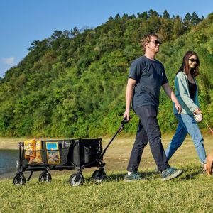 TIMBER RIDGE Folding Camping Trolley – Portable Outdoor Utility Cart