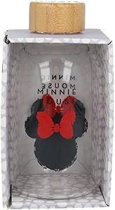 Stor DISNEY - Petite Bouteille en verre - Réutilisable MINNIE - Bouteille transportable 620 ml - couvercle en bambou