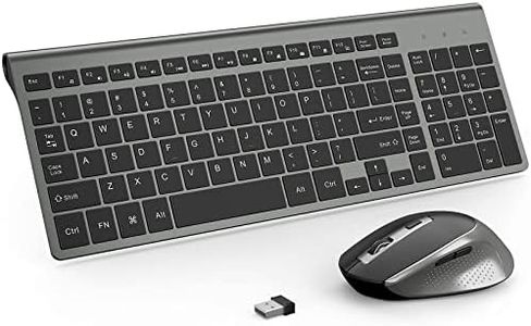 Wireless Keyboard Mouse Compact Full Size High Precision 2400 DPI for PC,Desktop,Computer, Laptop, Windows XP/Vista/7/8/10 J JOYACCESS