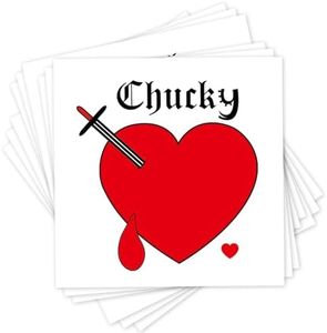 Bride of Chucky Heart Tattoos, 9-Sheet Halloween Costume Temporary Tattoos Stickers, Fake Heart Tattoos For Women Halloween Party Costume Cosplay