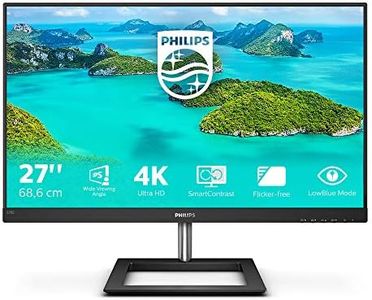 Philips 278E1A - Monitor 4K de 27 Pulgadas, 60 Hz, 4 ms, IPS, Altavoces, FlickerFree, Smart Image (3840 x 2160, 350 CD/m², HDMI/DP)
