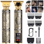 Beard Trimmer Men, Professional Hair Trimmers with LCD Displays, Rechargeable Hair Clippers for Men, Electric Shaver Kit Built-in 1500mAh Battery for Barbers Haircut