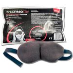 Heated Eye Mask for Blepharitis and Dry Eyes Treatment - Stye Eye Treatment - Warm Compress for Eyes with Soft Fleece for Tired Eyes, UK Cleaned Wheat, Elasticated Strap - Microwave Eye Mask -ThermoDR