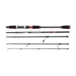 PENN Overseas XT Labrax, Fishing Rod, Spinning Rods, Sea Fishing, Travel Lure Spinning Rods for Bass, Seabass, Unisex, Black / Red, 2.29m |15-60g