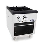 CookRite ATSP-18-1 Single Stock Pot Stove Natural Gas Stainless Steel Countertop Portable Commercial Gas Burner Range - 80,000 BTU