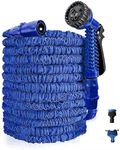 FUTRONICS Expandable Blue Hose Pipe With Spray Gun | Flexible Pipe | Heavy Duty Hose Pipe With Spray Gun For Gardening, Cleaning Car, Bike | Washing Spray Gun With Pipe | Outdoor-Indoor Use (Blue)