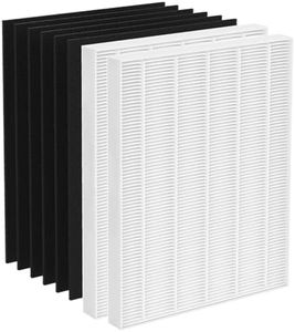 CFKREYA Confezione da 2 filtri di ricambio True HEPA 9287101 compatibili con Fellows Aeramax 190, 200 e DB55/DX55, 2 filtri HEPA e 6 pre-filtri extra a carbone attivo.