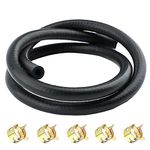 SAVITA 3.28 Ft 1/4 inch Inch ID Fuel Line Set, Fuel Pipe Fuel Hose with 5Pcs Hose Clamp, Petrol Hose Tool Kit for Motor, Car, Tractor, Small Engines