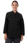 Chef Works Women's Le Mans Chef Coat, Black, Medium