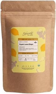 Heavenly Tea Leaves Organic Lemon Ginger, Loose Leaf Herbal Tea, 4 oz. (Approx. 50 Cups of Tea) - Naturally Caffeine Free, Fights Inflammation, Immunity Boosting, Perfect Hot or Iced!